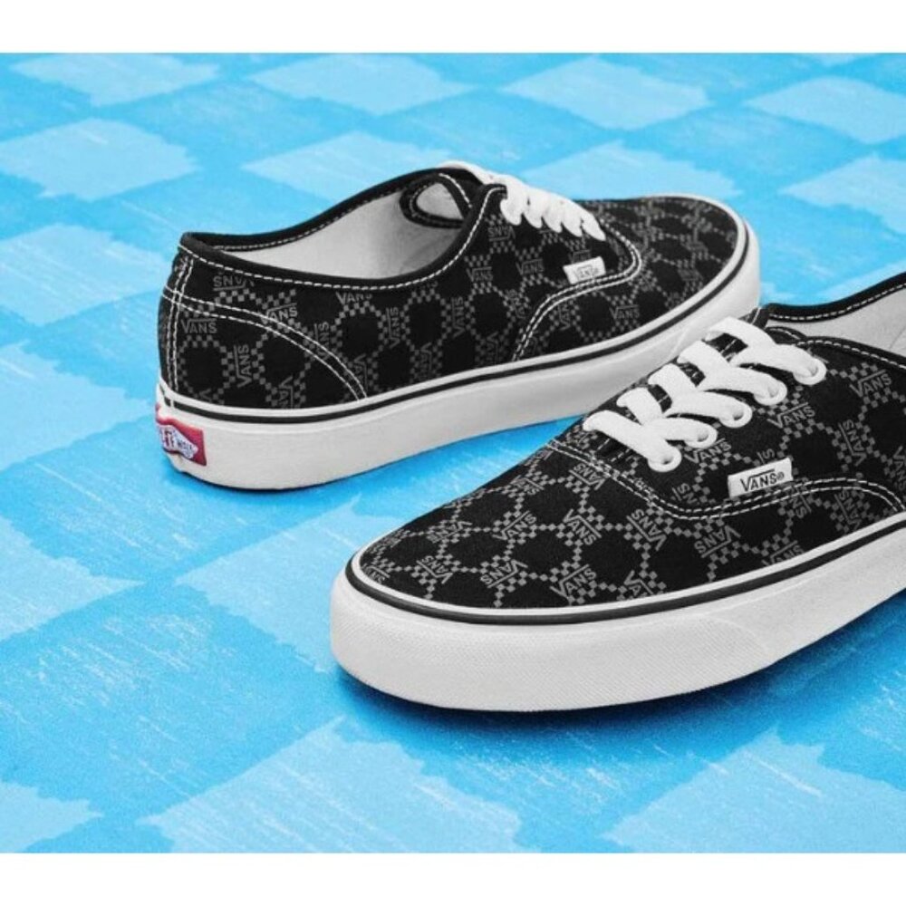 New! Size: 8 Men/9.5 Women | Vans Authentic Monogram - Black - Picture 12 of 16